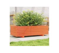 vidaXL Bac à plantes brun cireux 90x40x26,5 cm Pin massif
