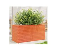 vidaXL Jardinière bac à plantes 90x40x45,5 cm en pin massif brun cireux