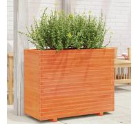 Jardinière cire marron 90x40x72 cm bois de pin