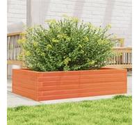 vidaXL Bac à plantes brun cireux 90x60x23 cm pin massif