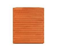 vidaXL Bac à plantes brun cireux 90x60x72,5 cm Pin massif