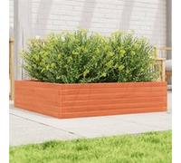 Jardinière cire marron 90x90x23 cm bois de pin massif G