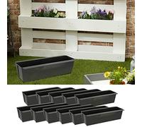 Jardinière compatible avec palettes européennes en plastique ou zinc.