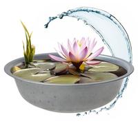 Jardinière Coupe zinc - Pot à plantes - Argent - 52 cm - Pour fleurs, bonsaï et graminées ornementales