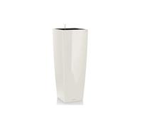 Lechuza Pot de fleurs d'intérieur Cubico Alto 40 – Réserve d'eau intégrée – Blanc