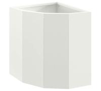 Jardinière d'angle en acier - vidaXL - 30x30x35 cm - Blanc - Construction en acier durable - Design adapté aux coins