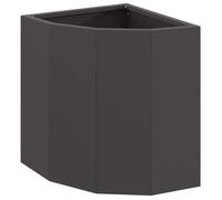 vidaXL Jardinière d'angle en acier 30 x 30 x 35 cm Noir – Durable, pour jardin et terrasse