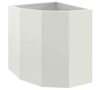 Jardinière d'angle en acier - vidaXL - 45x45x50 cm - Blanc - Gain de place - Design moderne - Utilisation extérieure