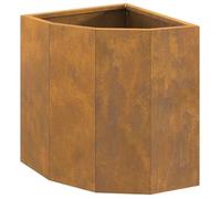 Jardinière d'angle en acier - vidaXL - Rouillé - 30x30x35 cm - Acier résistant aux intempéries - Gain de place