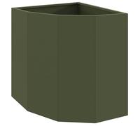 Jardinière d'angle en acier - vidaXL - Vert Olive - 45x45x50 cm - Acier durable - Gain de place - Design moderne