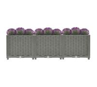 Jardinière de balcon Gris - Sarazyj® Lit surélevé 120x40x38 cm - Pour patio/jardin -Polypropylène - J186013