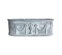 Jardiniere de Balcon ou Fenêtre Balconnière Vasque Bac en Fonte Grise 12x15,5x36cm