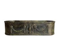 Jardinière de Balcon ou Fenêtre Balconnière Vasque Longue Bac en Fonte Vert Anglais 15x21x60cm