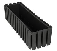 Jardinière de balcon - Rustique - Plastique gris - 58x18x16 cm - Pour balustrade