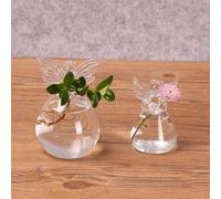 Jardinière De Fleurs En Verre En Forme D'ange, Vase Transparent Suspendu, Décoration De Mariage Pour La Maison Et Le Bureau, Nouveau, 1 Pièces
