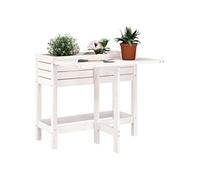 vidaXL Jardinière avec plateau rabattable blanc pin massif