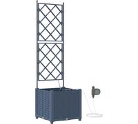 Jardinière de jardin vidaXL, grise, 40 x 40 x 142 cm, en plastique