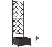 Jardinière de jardin vidaXL, marron, 40 x 40 x 126 cm, en plastique
