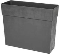 Jardinière de protection avec roulettes – 80x29x65 cm, résistante aux intempéries, aspect pierre naturelle disponible en anthracite, marron ou blanc, avec système de drainage et roulettes ! (1, 80 cm,