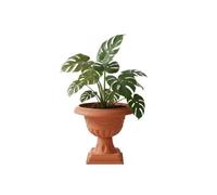 Jardinière Décorative - Botle - Ø 33 Cm H 35,5 Cm - Plastique Durable - Terracotta/Graphite - Rond Multicolore