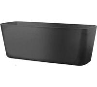Jardinière DEROMA Origin, 59x22,6 cm, 18 L, Anthracite, Plastique Recyclé, Résistante au Gel et UV