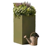 Jardinière, design géométrique moderne, structure métallique durable, couleur verte