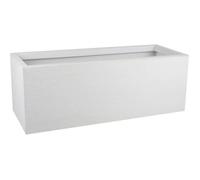 Jardinière - EDA - Graphit Up - 57 L - Intérieur/ Extérieur - Décor Graphique - 79,5 x 29,5 x H. 29,5 cm - Blanc Cérusé