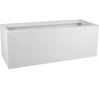 Jardinière EDA Graphit Up 57 L, Intérieur/Extérieur, Décor Vagues, 79,5 x 29,5 x 29,5 cm, Blanc Cérusé