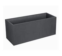 Jardinière - EDA - Volcania - 98 L - Intérieur / Extérieur - Décor Pierre - 99,5 x 39 x H. 43 cm - Gris Anthracite