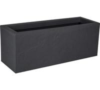 Jardinière EDA Volcania Up, 57 L, Décor Pierre, 79,5 x 29,5 x 29,5 cm, Gris Anthracite