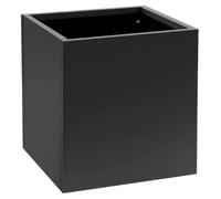 Jardinière en acier - Bac à plantes carré - 50 x 50 x 50 cm - Design moderne - Peinture cuite à haute température - Noir