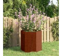 Jardinière en acier Corten avec plate-bande surélevée sans fond avec patine rouillée