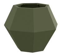 Jardinière en acier - vidaXL - Vert olive - 50x50x40 cm - Design rectangulaire - Utilisation extérieure