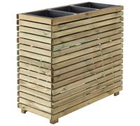 Jardinière en bois 3 pots 90x39,4x80cm