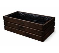 Jardinière en bois 80 x 40 x 30 cm – grande jardinière pour balcon et terrasse, résistante aux intempéries – livrée montée – jardinière D28 (palissandre)