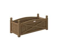Outsunny Jardinière en bois, carré potager extérieur bois avec trous de drainage, bac à fleurs pour légumes herbes fleurs dans jardin terrasse patio, 90 x 39 x 37 cm, marron foncé