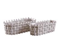 Jardinière en bois tressé 43 cm