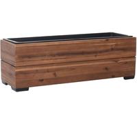 Jardinière en bois VIVANNO KAJIX, rayures marron noisette - 61 x 20 x 21 cm