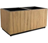 Jardinière en bois VIVANNO MAXI, brun antique - 81 x 42 x 40 cm