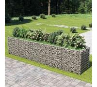 vidaXL Jardinière en gabion - Acier galvanisé 450×90×100 cm