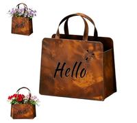 Jardinière en métal rustique en forme de sac à main, jardinière suspendue en métal rustique en forme de sac à main, décoration de jardin extérieure, pot de fleurs mural de style ferme. (1PCS)