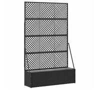 Jardinière en métal - vidaXL - Noir - 105x30x170 cm - Design moderne - Robuste - Utilisation en extérieur