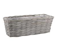 Jardinière en osier gris clair 50 cm