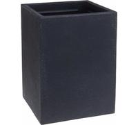 Jardinière en plastique 29 x 29 x 40 cm, carrée et haute, structure solide et résistante aux intempéries, couleur anthracite