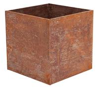 Bac à plantes moderne, jardinière surélevée, acier Corten rouillé, angulaire, 40 x 40 cm