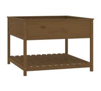 Jardinière et étagère Marron miel 111,5x111,5x81 cm Bois de pin