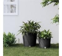 vidaXL Jardinière rotin PP 35/37,5 L anthracite