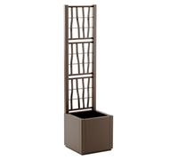 Jardinière - ETHICA - Taupe - Carrée avec treillis - 38 L - STEFANPLAST