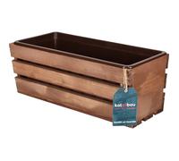 Jardiniere Extérieur - KOTARBAU® - Bois - 40x18x15cm - Brown - Rectangulaire - avec Insert Plastique