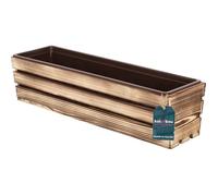 Jardiniere Extérieur - KOTARBAU® - Bois - 60x18x15cm - Bronzé - Rectangulaire - avec Insert Plastique